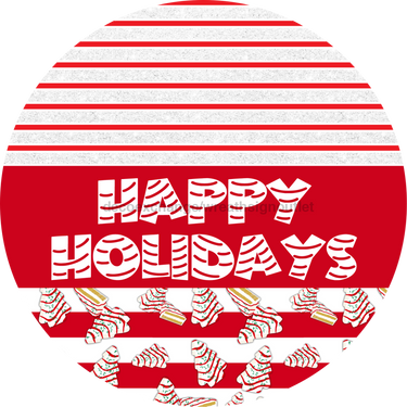 Door Hanger, Christmas Sign, Red White Christmas Cake Sign, Welcome Sign, 18